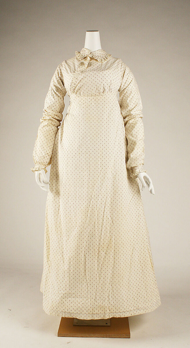 Morning dress, cotton, British 