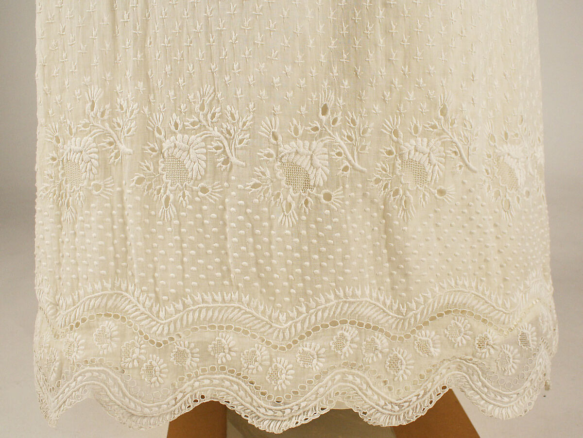 Dress, cotton, silk, French