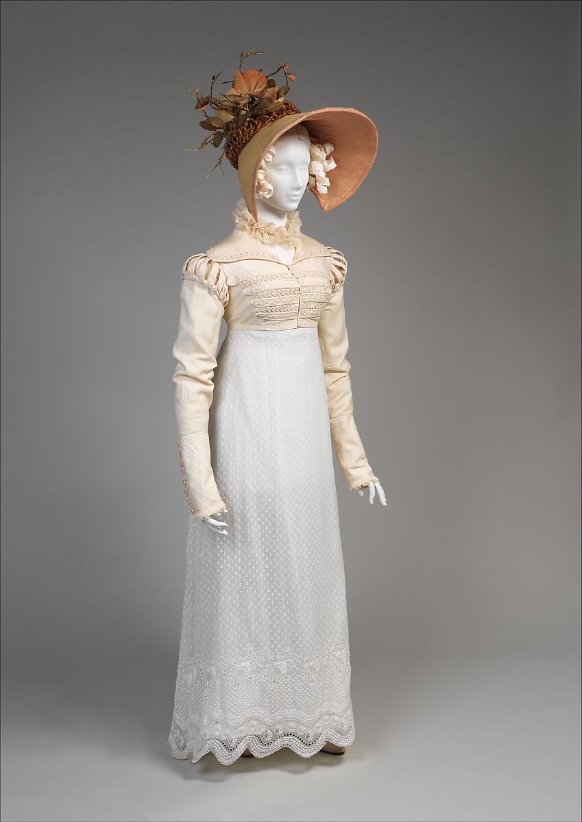 Dress, cotton, silk, French