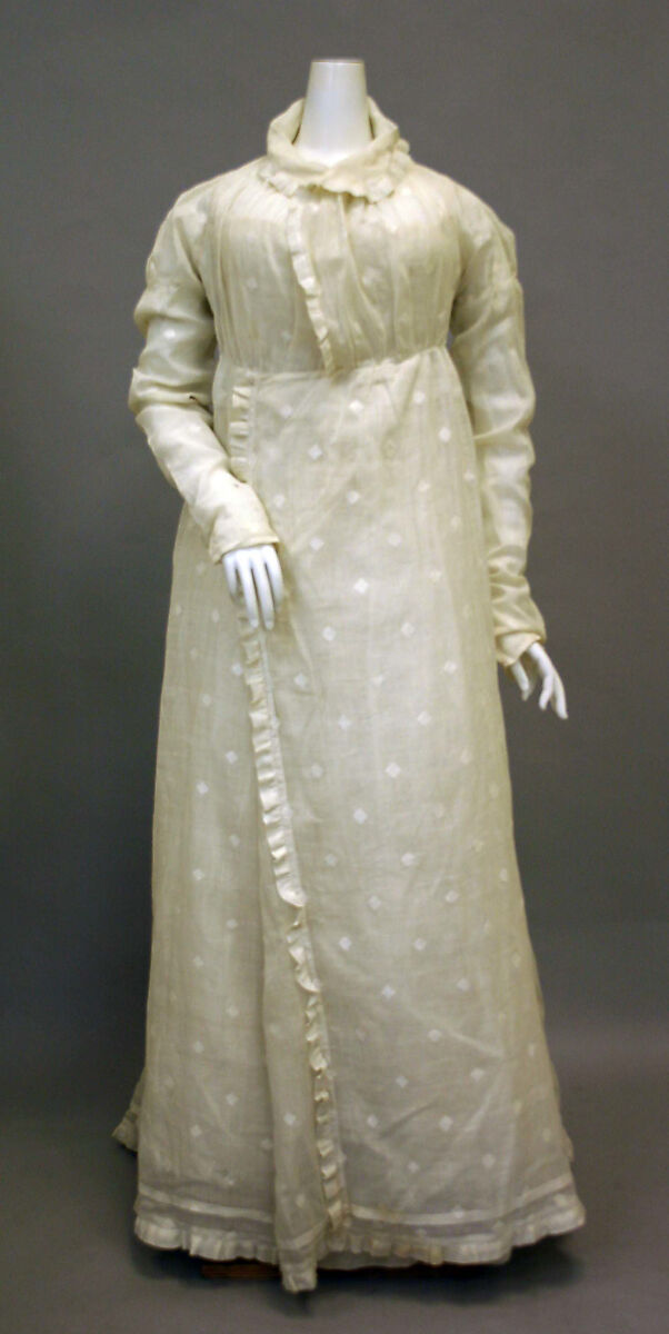 Morning dress, cotton, American 