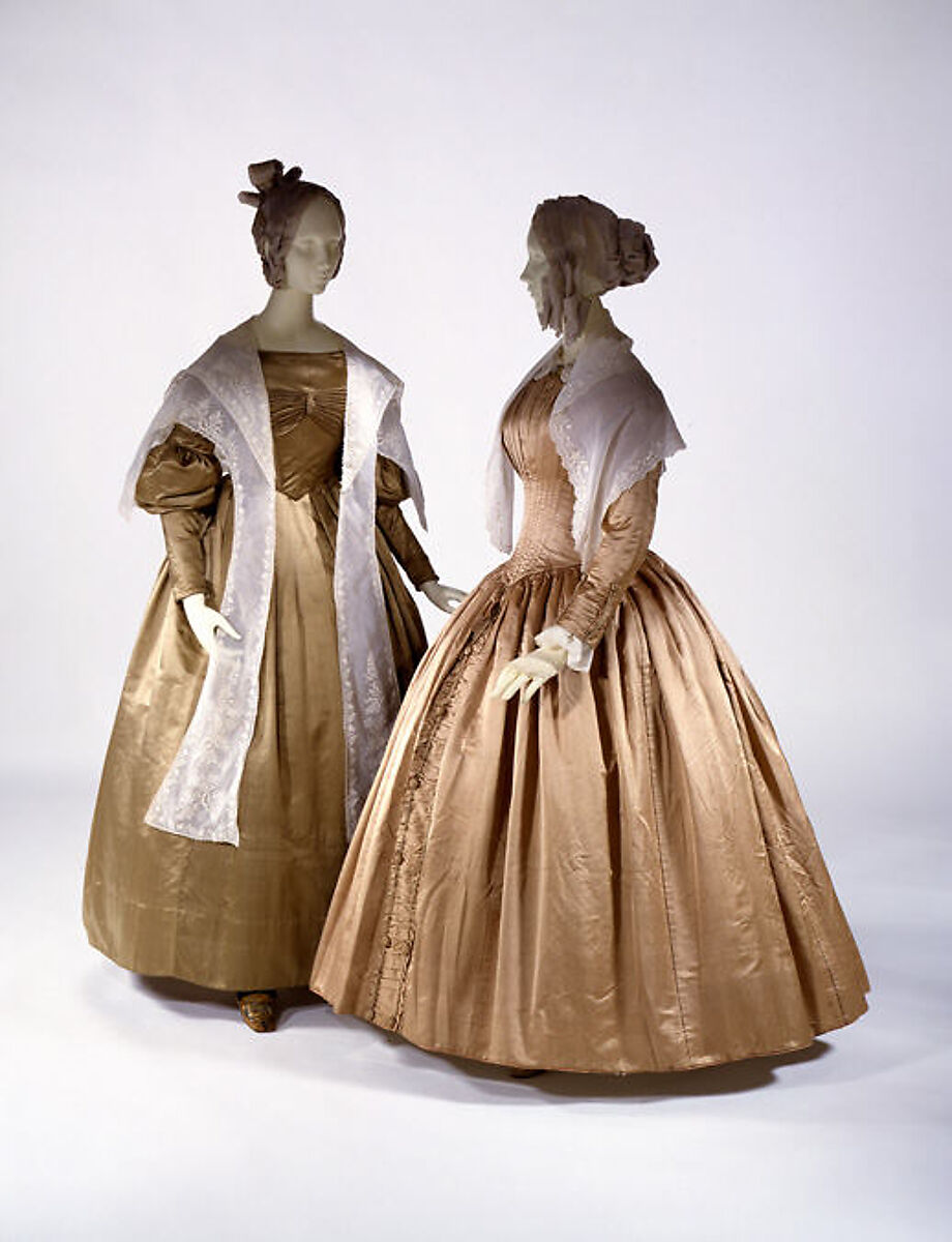 Dress, silk, American