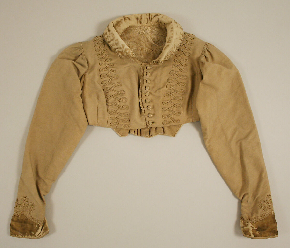 Spencer, wool, silk, American or European