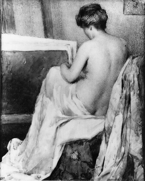In the Studio, Helen Winslow Durkee (American, New York 1880–1954), Watercolor on ivory, American 
