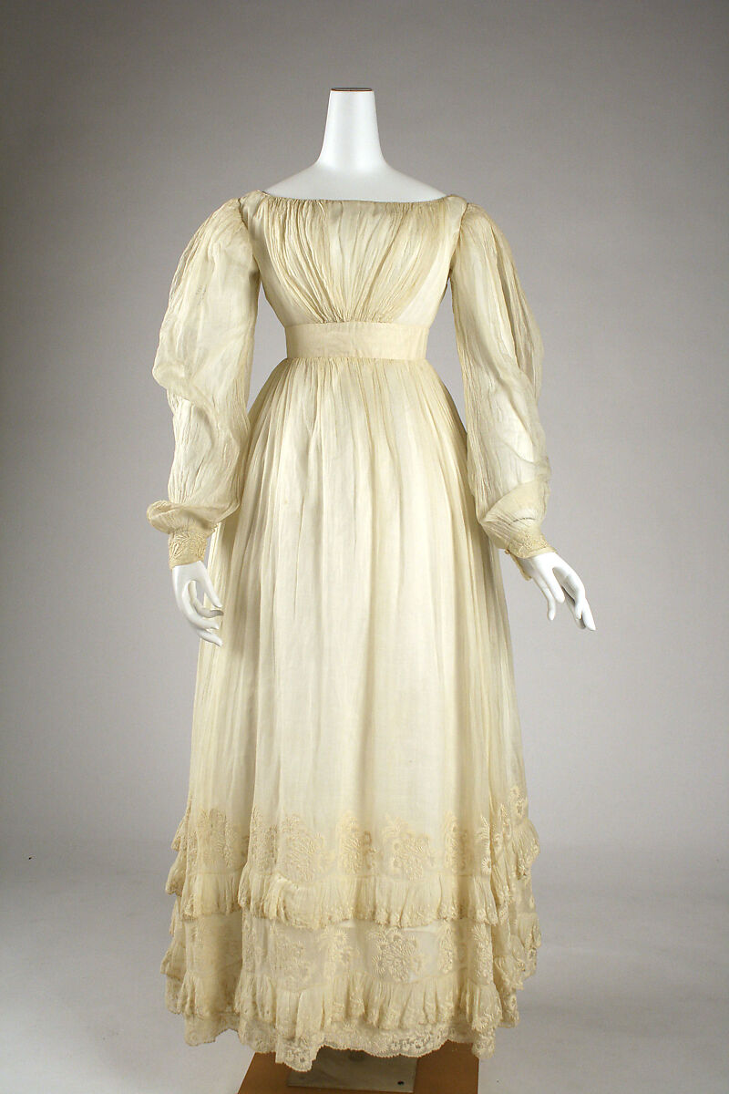 Wedding dress, cotton, American 