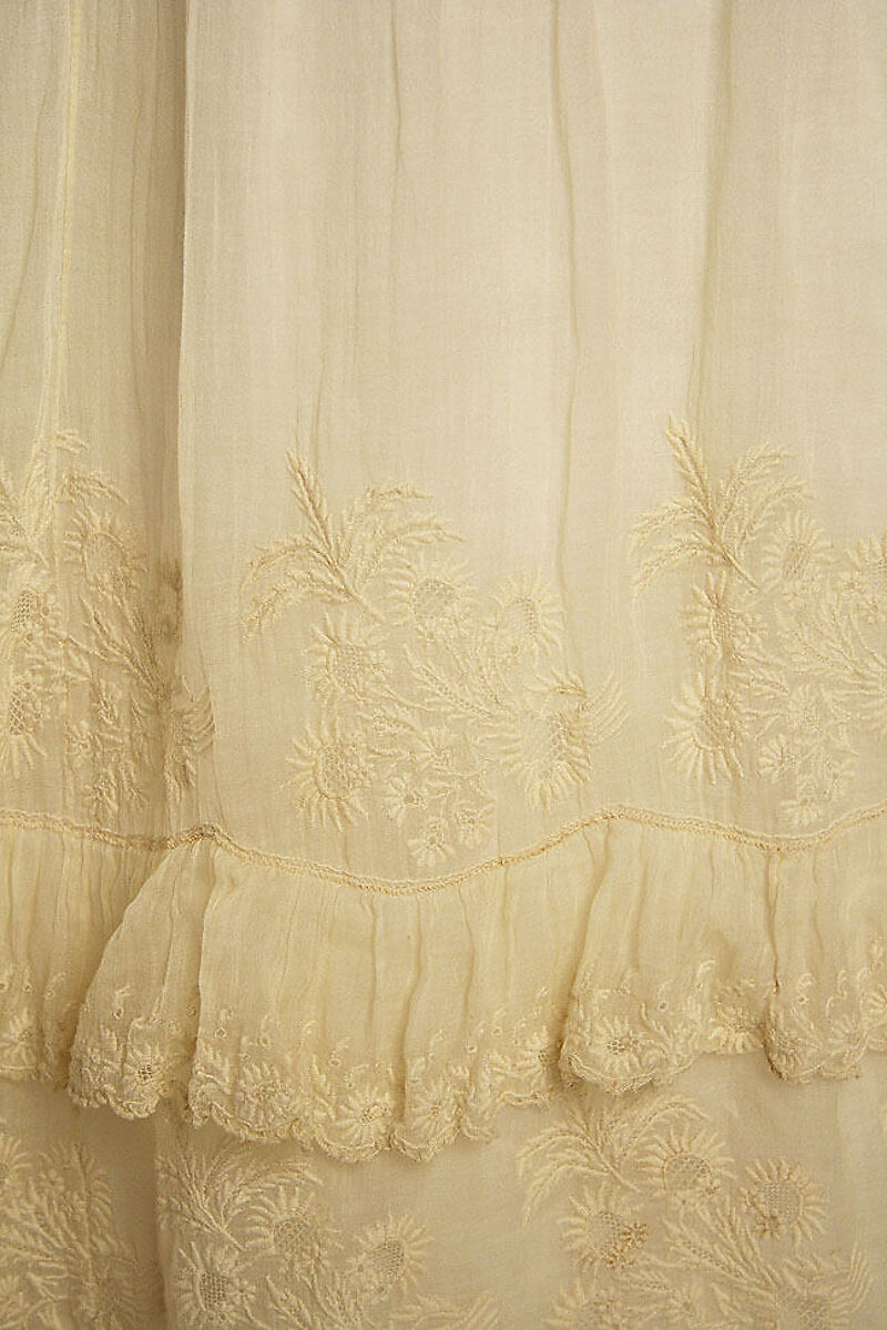 Wedding dress, cotton, American