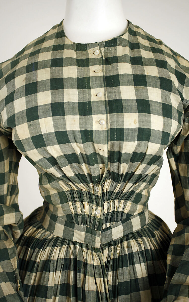 Dress, cotton, American