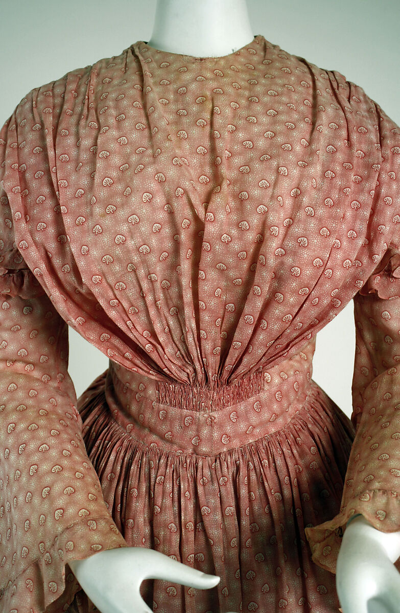 Dress, cotton, American