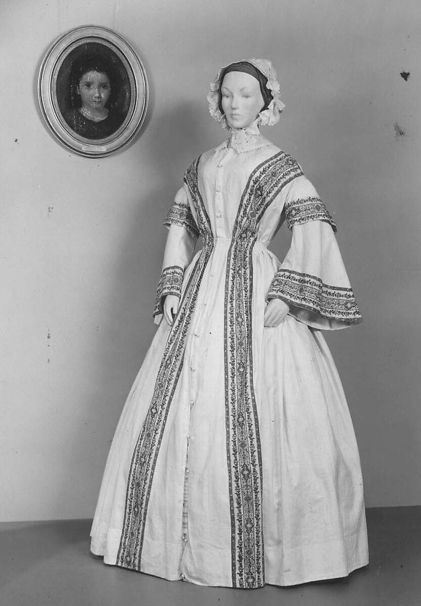 Dressing gown, cotton, American