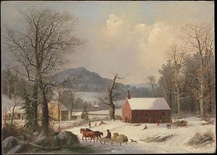 Red School House (Country Scene)