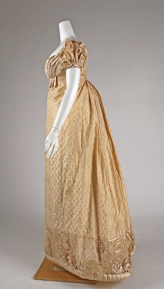 Dress, silk, British