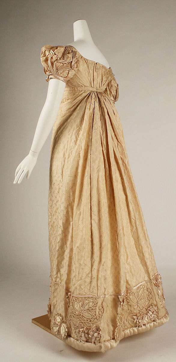 Dress, silk, British