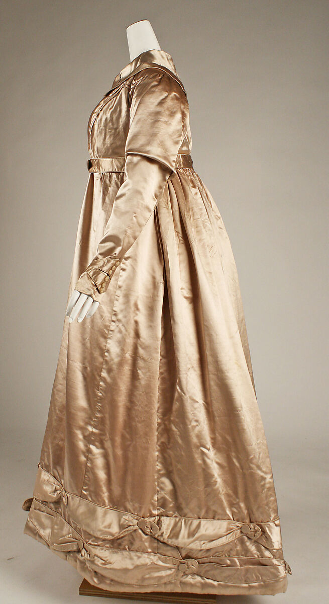 Pelisse, silk, linen, British