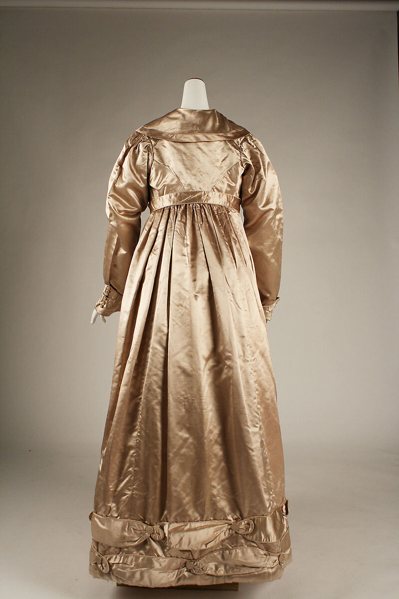 Pelisse, silk, linen, British