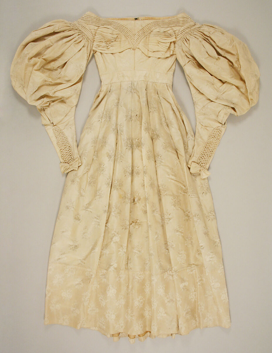 Wedding dress, silk, American