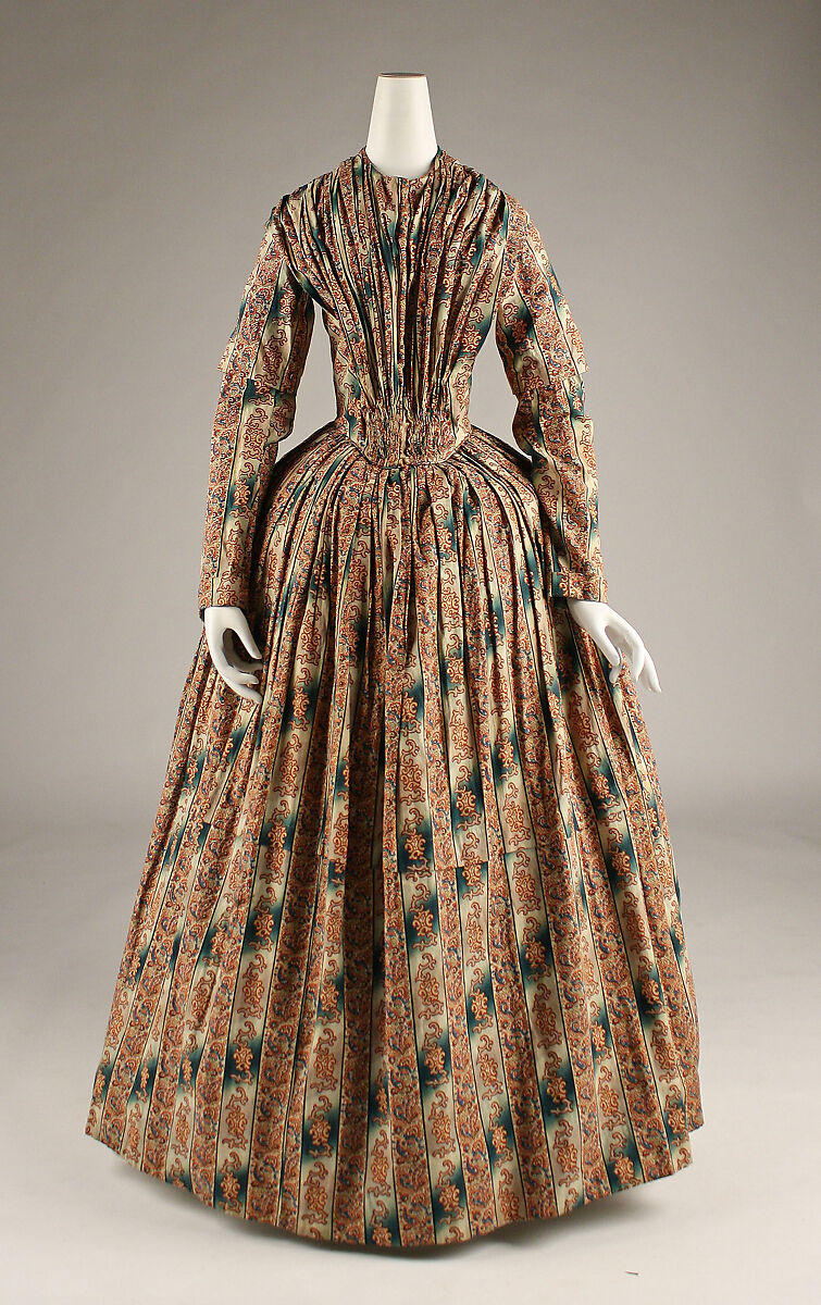 Morning dress, cotton, American