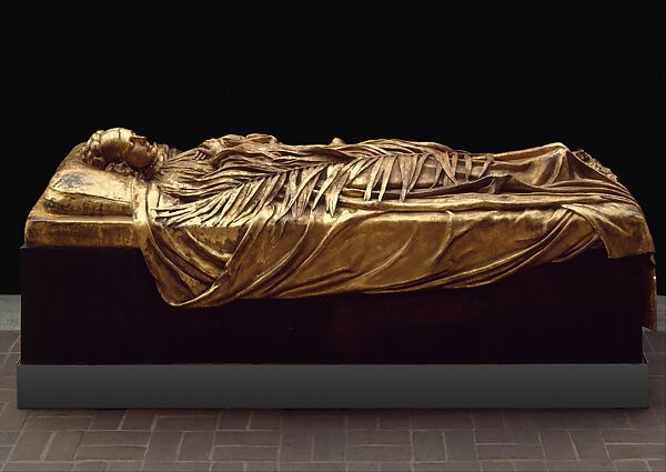 Tomb Effigy of Elizabeth Boott Duveneck, Frank Duveneck (American, Covington, Kentucky 1848–1919 Cincinnati, Ohio), Bronze and gold leaf, American