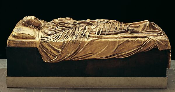 Tomb Effigy of Elizabeth Boott Duveneck, Frank Duveneck (American, Covington, Kentucky 1848–1919 Cincinnati, Ohio), Bronze and gold leaf, American 