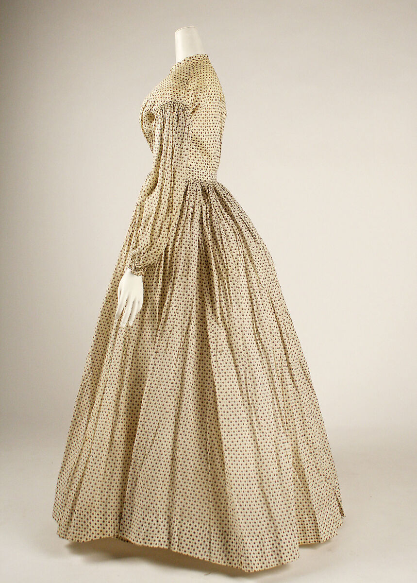 Dress, cotton, American