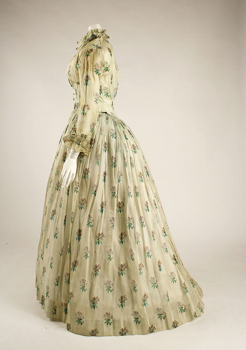 Dress, cotton, American