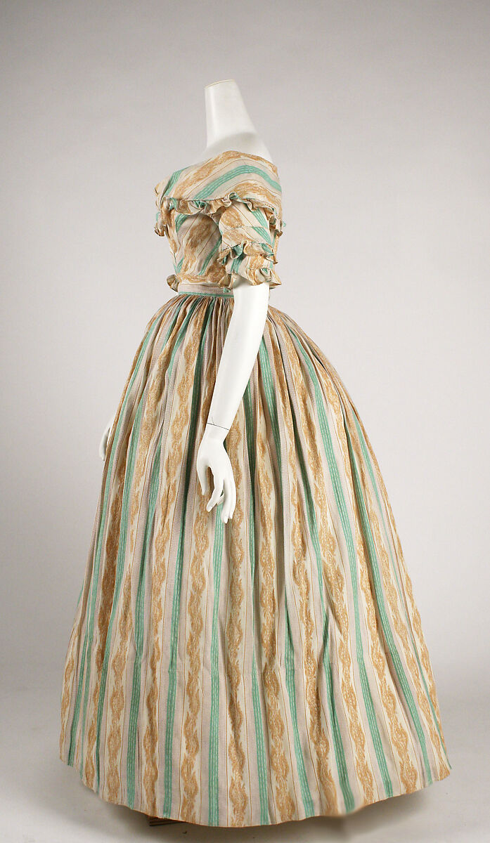 Morning dress, cotton, British