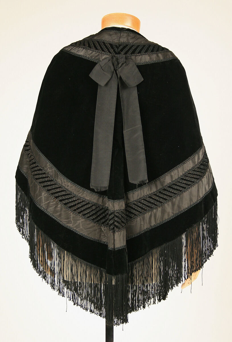 Mantle, silk, cotton, American