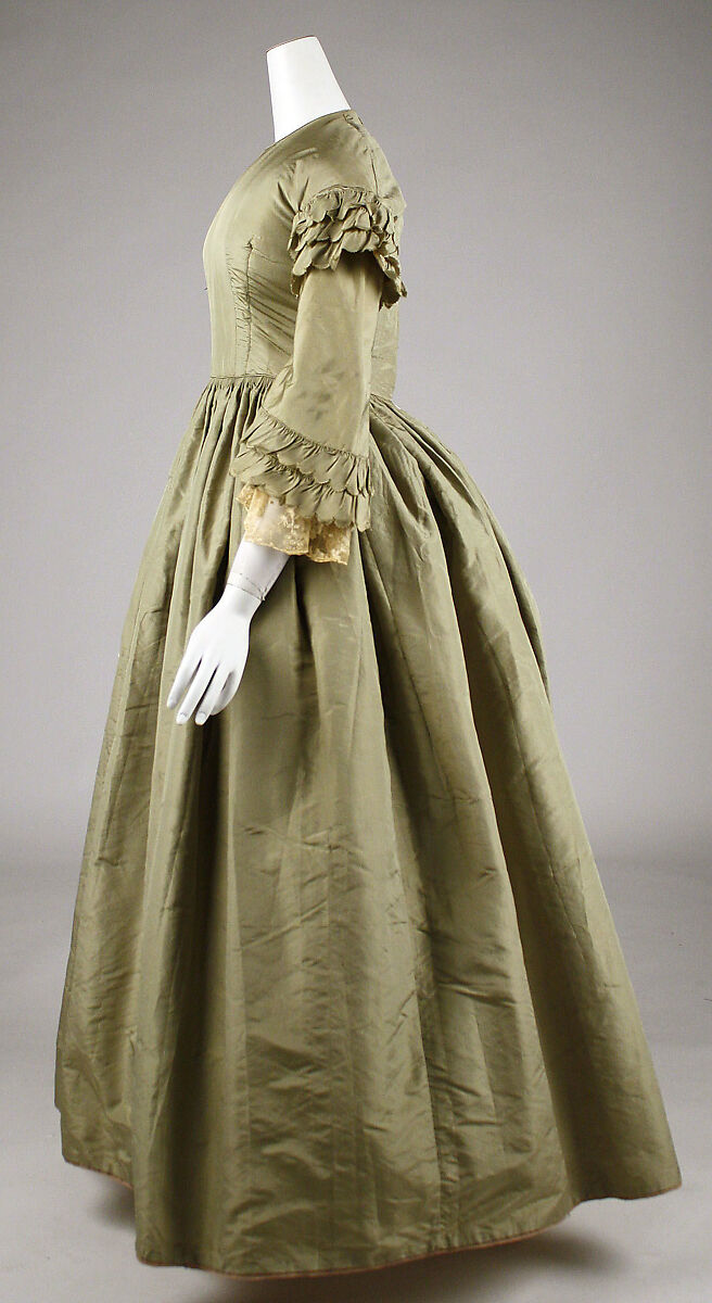 Dress, silk, American or European