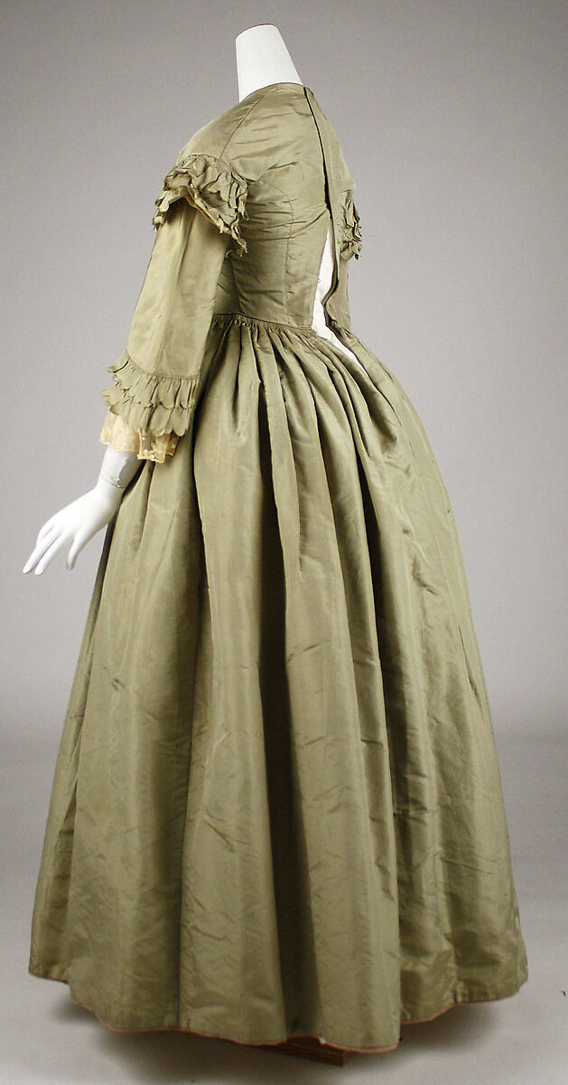 Dress, silk, American or European