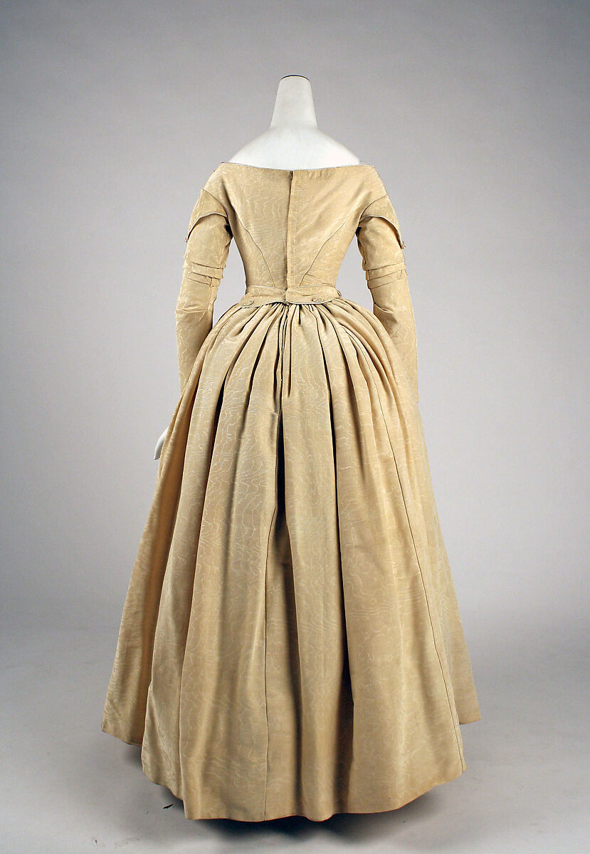 Evening dress, silk, British