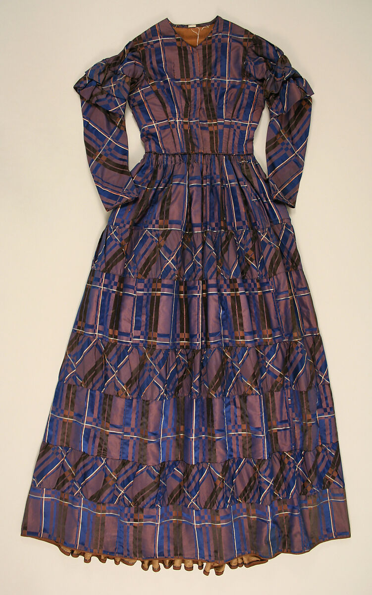 Dress, silk, probably American 