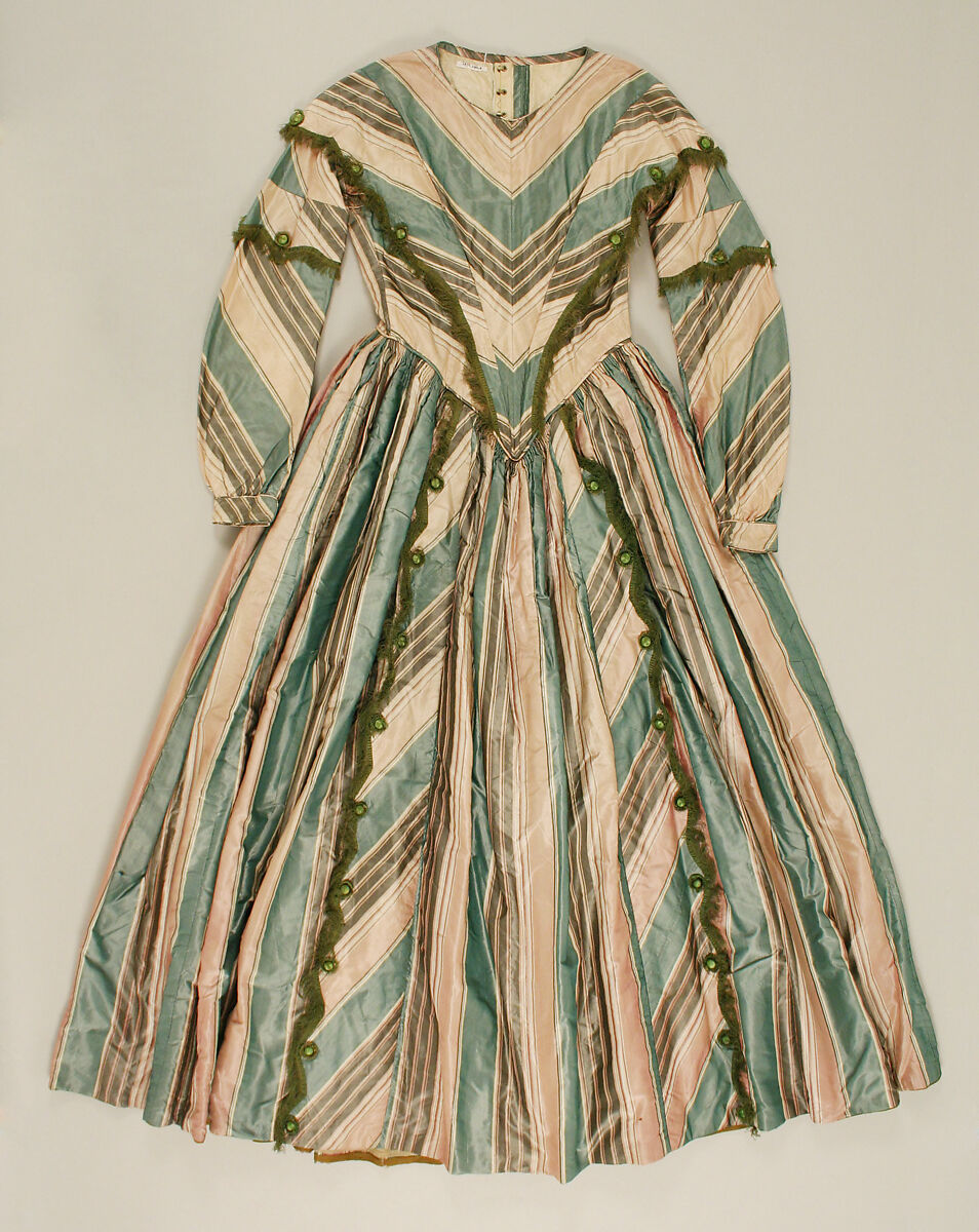 Afternoon dress, silk, British 