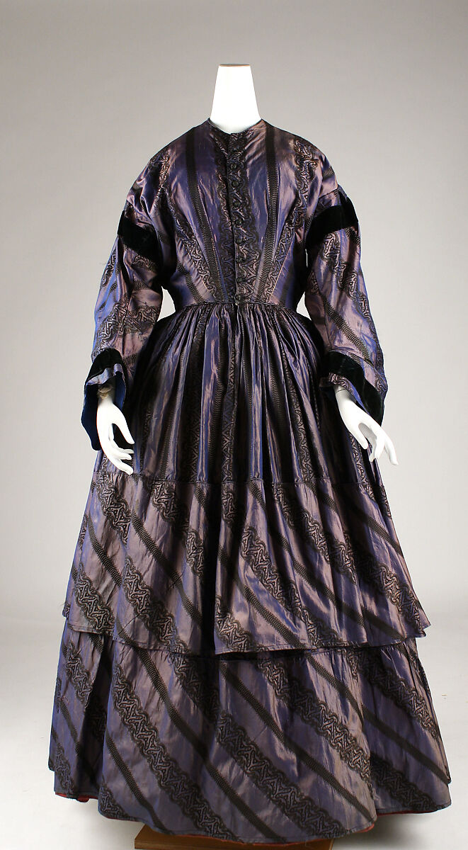 Afternoon dress, silk, American 