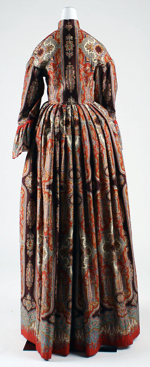 Dressing gown, wool, silk, American