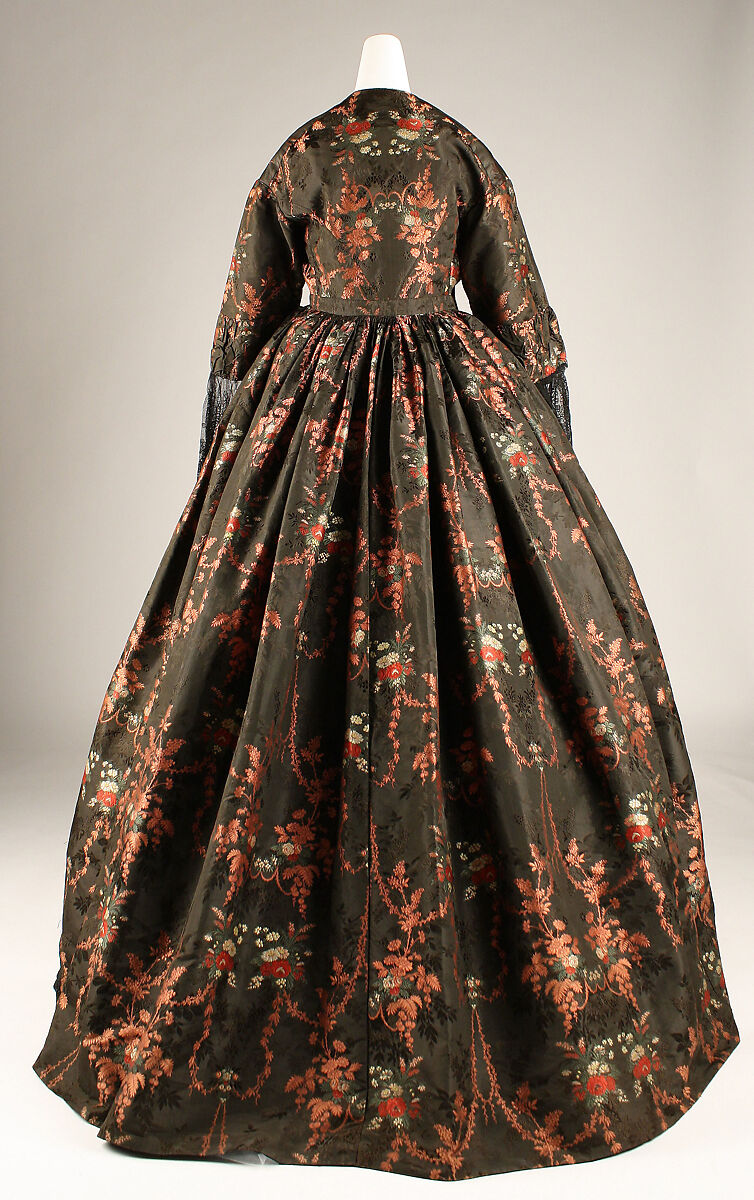 Dress, silk, American