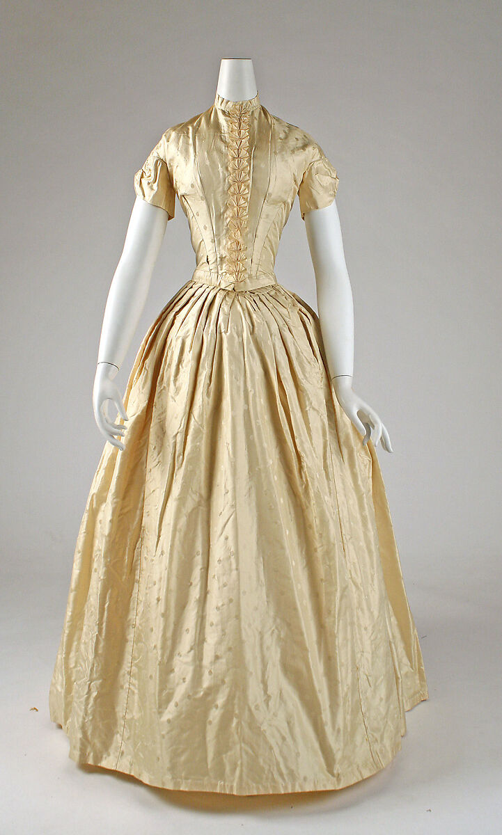 Dinner dress, silk, American 