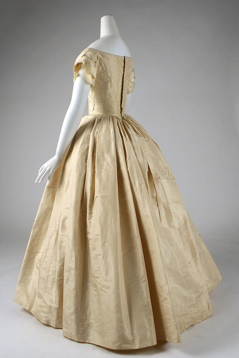 Wedding dress, silk, American