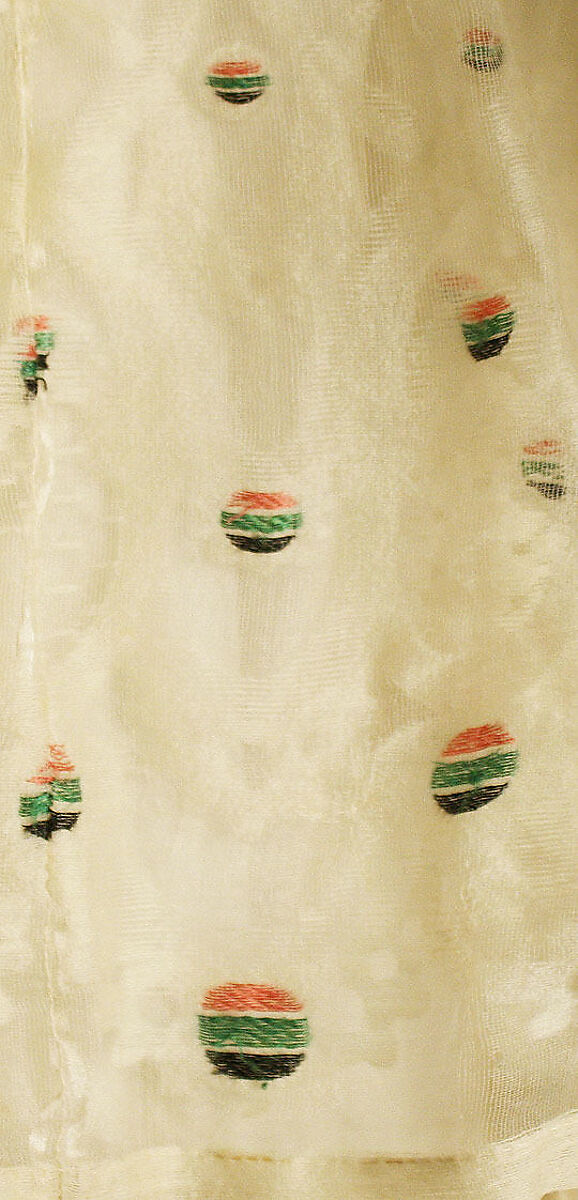 Evening dress, silk, wool, probably British