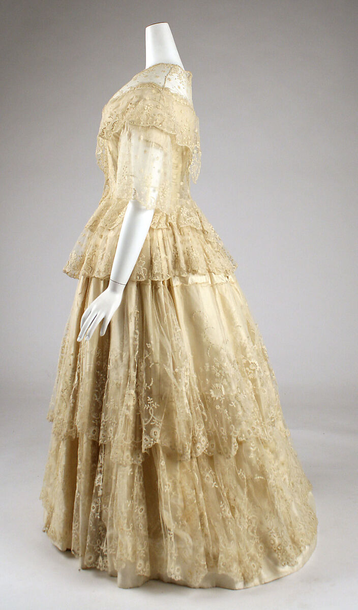 Ensemble, silk, cotton, British