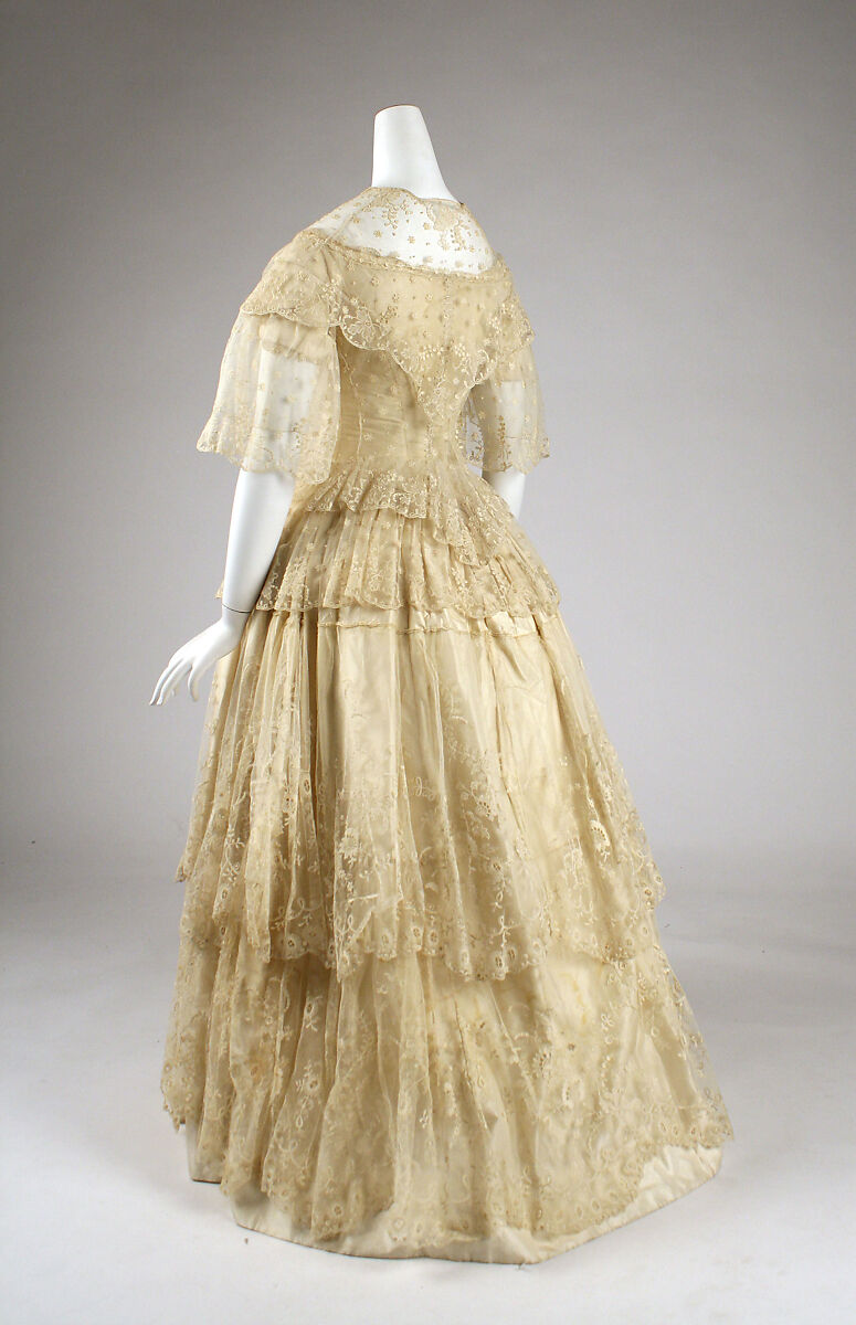 Ensemble, silk, cotton, British