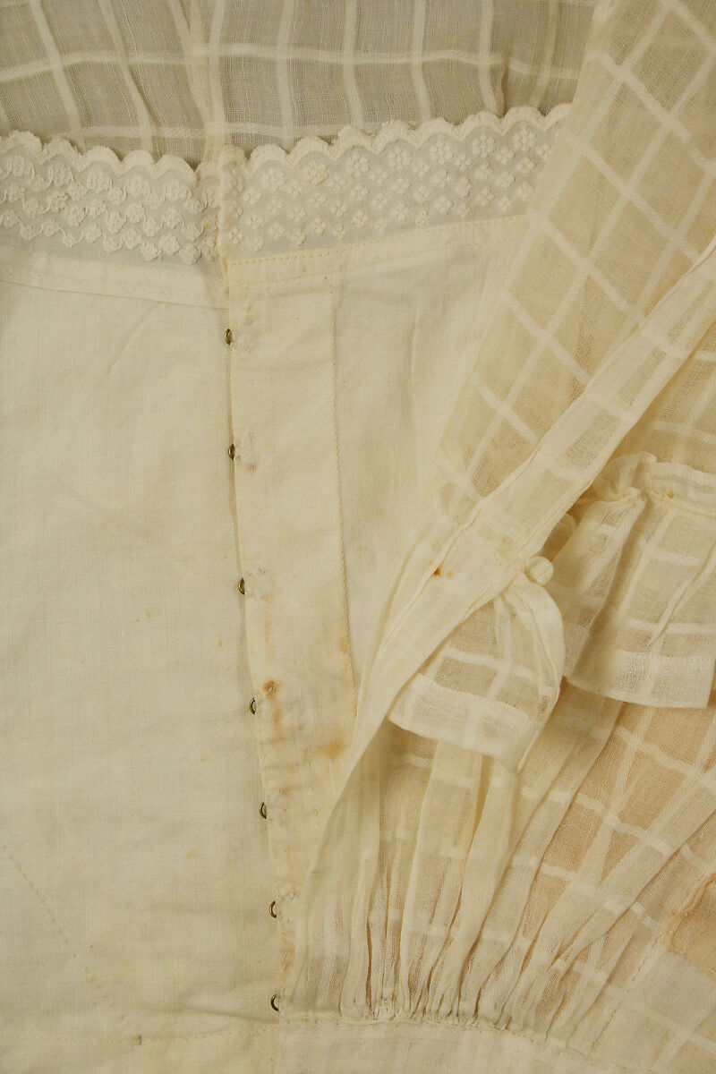 Bodice, cotton, American or European