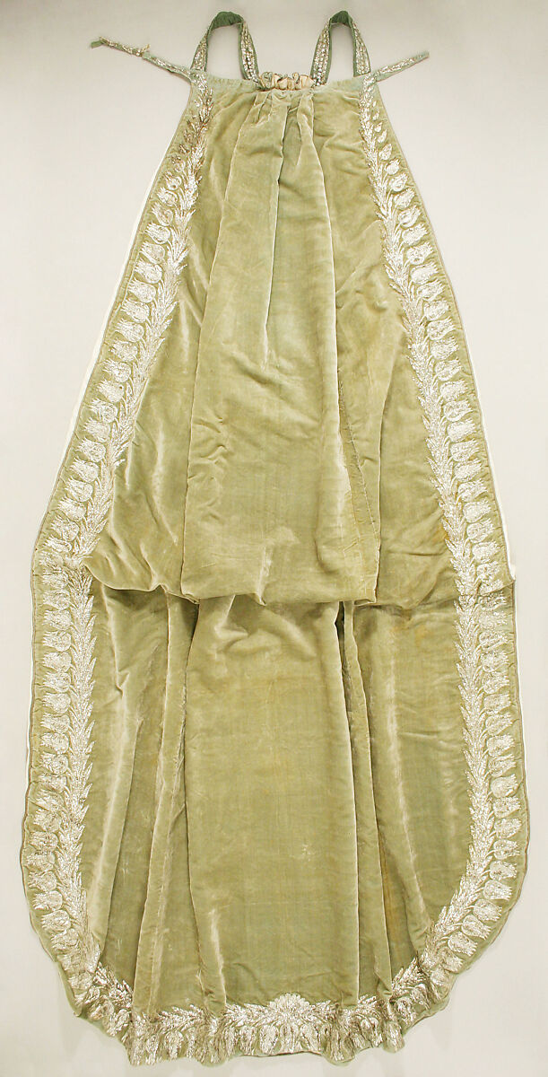 Court train, silk, metallic, French