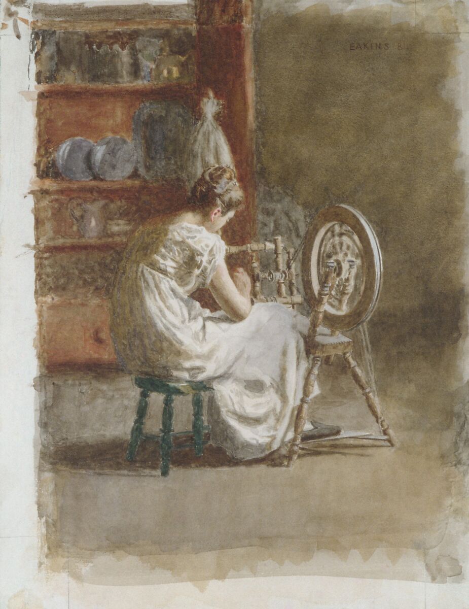 Homespun, Thomas Eakins  American, Watercolor on off-white wove paper, American