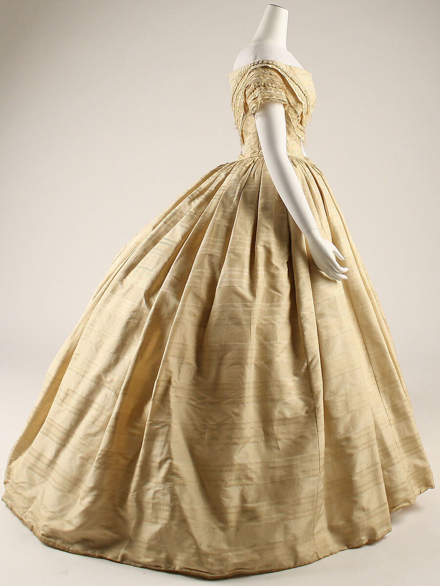 Wedding dress, silk, American