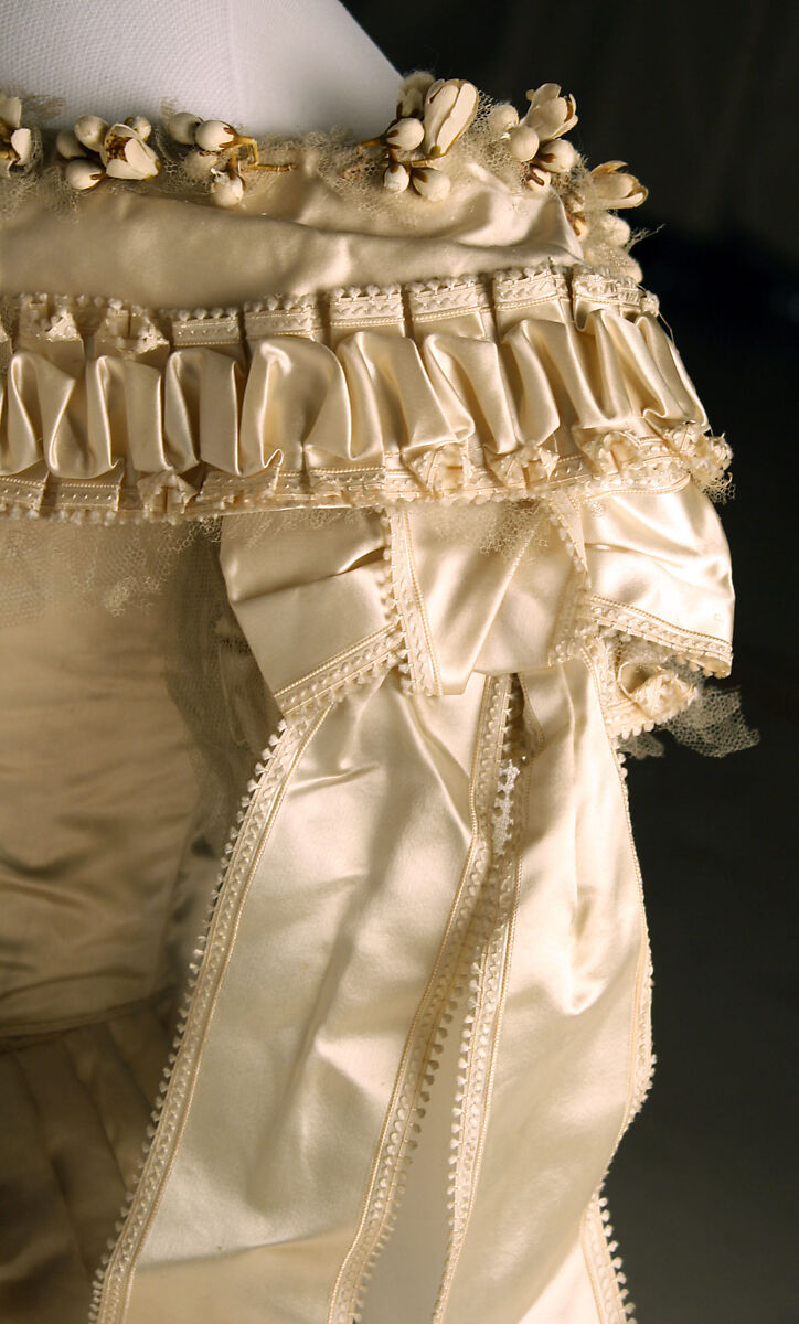 Wedding dress, silk, American