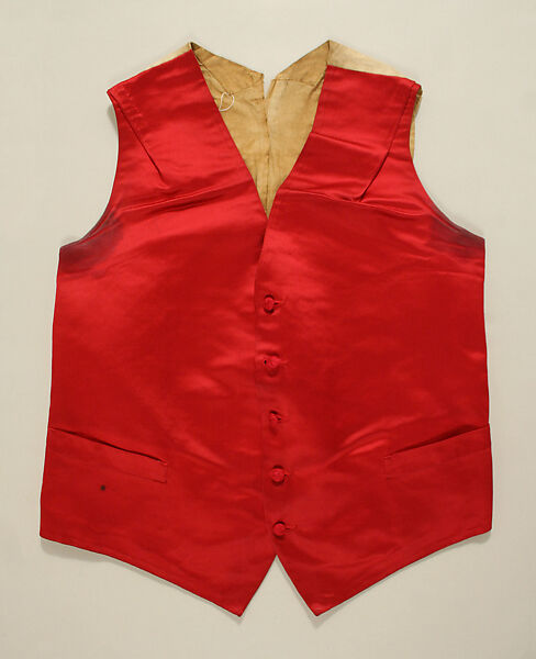 Waistcoat, Silk satin, European 