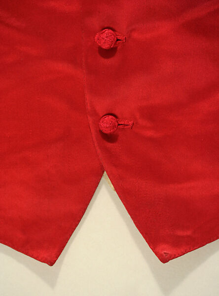 Waistcoat, Silk satin, European
