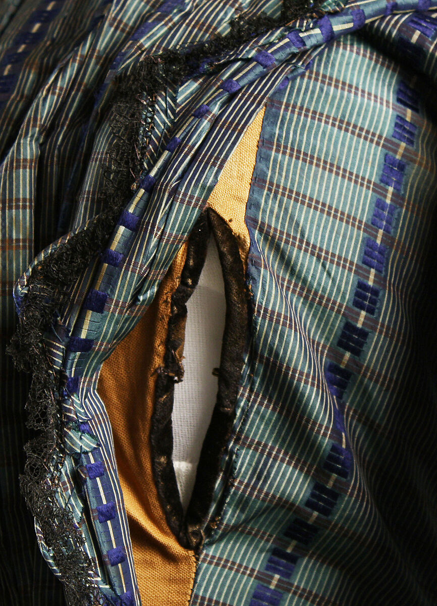 Dress, silk, flax, British