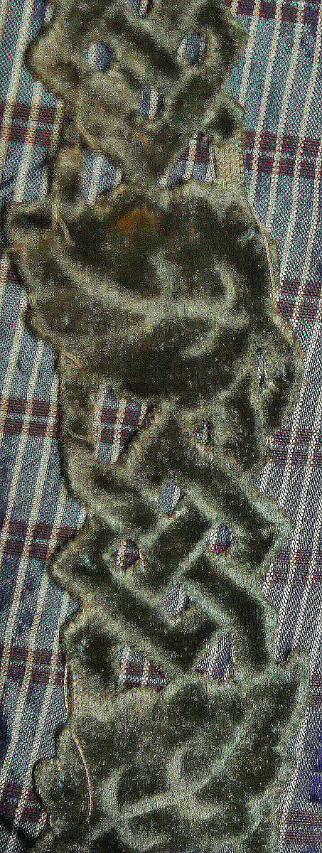 Dress, silk, flax, British