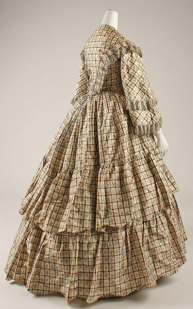 Ensemble, silk, probably British