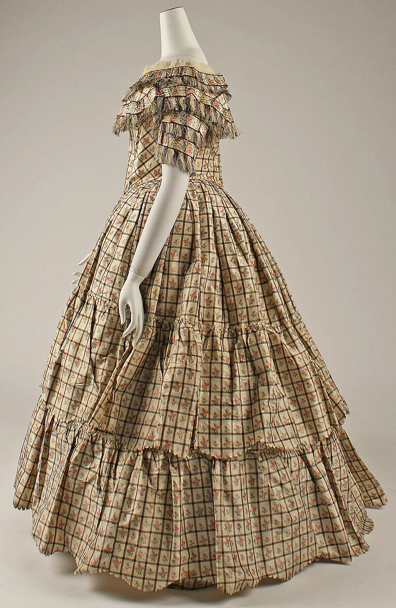 Ensemble, silk, probably British