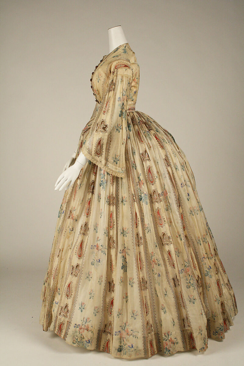 Dress, cotton, American